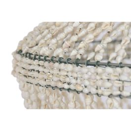 DKD Home Decor Lámpara de Techo Balinesa Colgante Grande con Conchas Blanco Roto 52 x 140 x 52 cm