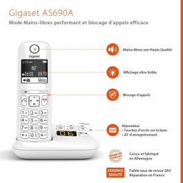 Teléfono fijo GIGASET AS690 A Duo Blanco Teléfono fijo GIGASET AS690 A Duo Blanco