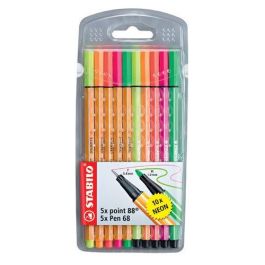 Rotulador Fibra Stabilo Point 88/Pen 68 Colores Neon Estuche De 10 Precio: 10.89. SKU: B1F4T636P5