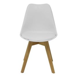 Piqueras y Crespo Pack 4 Sillas Don Rodrigo 2.0 Blanco PACK4351PTBLSP10 - Madera de Haya, PVC Acolchado, Ergonómico Piqueras y Crespo Pack 4 Sillas Don Rodrigo 2.0 Blanco PACK4351PTBLSP10 - Madera de Haya, PVC Acolchado, Ergonómico