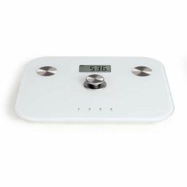 LIVOO DOM465W Báscula de impedancia digital 6 indicadores, 4 perfiles, LCD, máx. 150 kg, sin batería, blanco