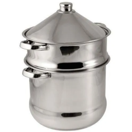 Baumalu Couscoussier Tajine Acero Inoxidable 9 Litros Triple Fondo Apto Induccion