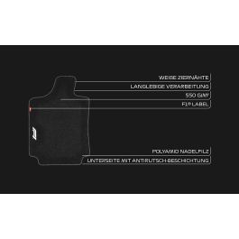Alfombra De Coche Cm580 4Tlg Negro-Blanco F110861 Alfombra De Coche Cm580 4Tlg Negro-Blanco F110861
