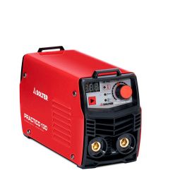 Solter Práctico 130 Soldador Inverter de 130A, Maletín de Aluminio, Cepillo-Piqueta, Pantalla de Mano, Tig por Raspado, Regulación Digital