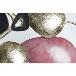 DKD Home Decor Decoracion Pared Moderno Rojo Dorado Abstracto 105.4 x 8.3 x 50.2 cm