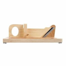 Livoo Guillotina para embutidos MEC127 - Tapa de madera de caucho y pizarra - Hoja de acero inoxidable - Seguridad