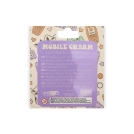 Wondee Charm Funny Protege y Decora tu Móvil con Conejito Blanco, Protege Puerto de Carga Tipo-C/Lightning del Polvo, Accesorio y Charm para Smartphone, Blanco