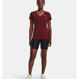 Camiseta de Manga Corta Mujer Under Armour 1258568-690 Rojo Oscuro (XS)