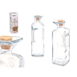 Aceitera Cuadrada Asa Tapon Corcho 330 Ml Vivalto 8X19CM (24 Unidades)