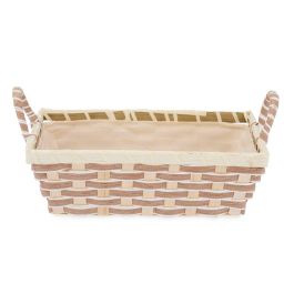 Cesta Rectangular Kinvara con Asas Trenzadas, 29x12.5x18 cm, Natural - Jacinto de Agua, Metal, Tela (24 Unidades) Cesta Rectangular Kinvara con Asas Trenzadas, 29x12.5x18 cm, Natural - Jacinto de Agua, Metal, Tela (24 Unidades)