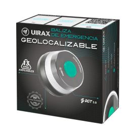 Uirax Baliza V16 Homologada Geolocalizable DGT 3.0 IoT Luz Visible 360º Conectada Emergencia Coche