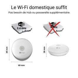 Konyks Detector de fugas de agua e inundaciones Osafe Conectado WiFi 2,4 GHz KON3770024338645