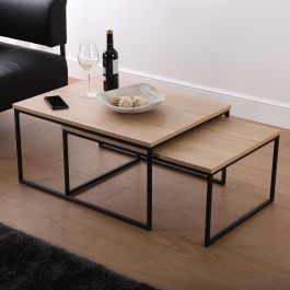 Centro de Mesa Blanco Cuadrado Versa 27x27x10 cm - Madera MDF (2 Unidades) Centro de Mesa Blanco Cuadrado Versa 27x27x10 cm - Madera MDF (2 Unidades)
