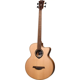 LAG Bajo Acústico Jumbo Hyvibe H2 10 A/E Cutaway Natural Electroacústico con Tecnología HyVibe