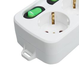 Regleta Enchufes 3 Tomas con Interruptor TM Electron 3680 W Blanco (1,5 m)