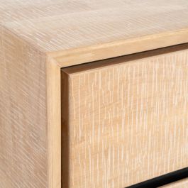 Mueble Tv Natural-Negro Madera-Metal 148 X 40 X 62 cm