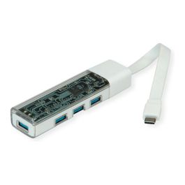 ROLINE 14.02.5062 Hub USB 3.2 Gen 1 Tipo A+C, 4 Puertos, Blanco, 5000 Mbit/s