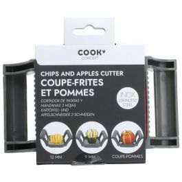 Cook Concept Cortador de Patatas y Manzanas con 3 Cuchillas Intercambiables para Patatas Fritas y Verduras