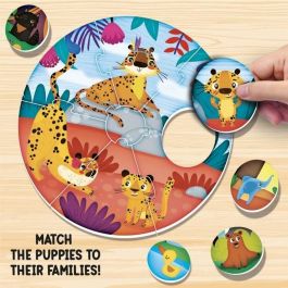 Lisciani LIS8008324106004 Divertido Juego de Rompecabezas Une Cachorros y Mamás