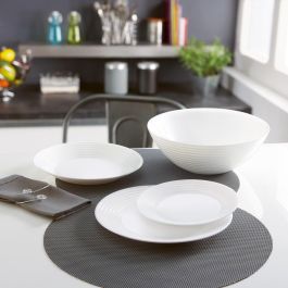 Luminarc Vajilla Opal Harena 19 Piezas - 6 Personas Vidrio Templado Resistente Blanco