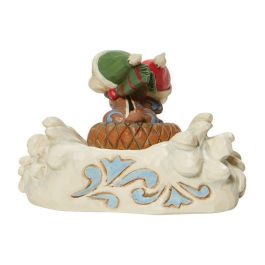 Enesco Figura Disney Chip & Dale de Resina de Piedra, 5.5 cm, Hecho a Mano