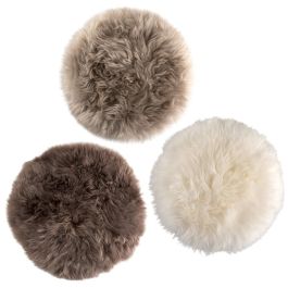 Day Cojín Asiento Cuero Piel de Cordero Diámetro 34 cm Pelo 4.5 cm Colores Surtidos