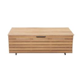 Cómoda de jardín 190L en exótica madera de eucalipto FSC - 190 L - 48,5 x 109,5 x 37 cm - Con ruedas - Efecto teca Cómoda de jardín 190L en exótica madera de eucalipto FSC - 190 L - 48,5 x 109,5 x 37 cm - Con ruedas - Efecto teca