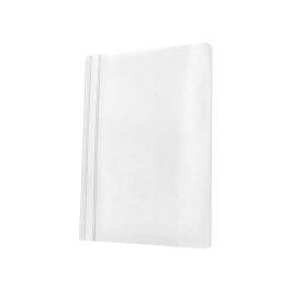 Q-connect Carpeta Dossier Fastener Plástico DIN A4 Blanco PVC Transparente