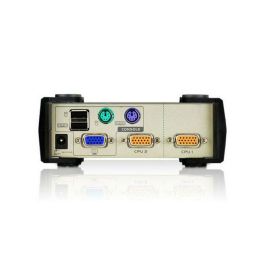 Aten 2-Port USB PS/2 VGA KVM Switch con Video DynaSync para 2 Computadoras y Cables Incluidos
