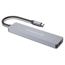 Conceptronic DONN28G Docking Station Gris USB Tipo C HDMI USB-A 5 Gbps SD/MicroSD PD 100W 4K 60Hz