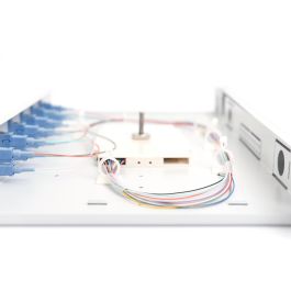 Digitus LWL Spleißbox 1HE, caja de empalme de fibra óptica 6x SC DX OS2, gris