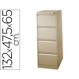 Blanca Fichero n.34 Metal 4 Cajones 132x66.5x50 cm Beige Carpetas A4/Folio Guías Telescópicas Antivuelco Precio: 403.88999948. SKU: B135QSCX99