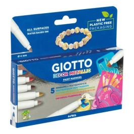 Giotto Rotuladores Decor Metal, caja 5 unidades, colores surtidos, tinta base agua, punta 4mm, para todas las superficies Precio: 6.50000021. SKU: B153FXREH8