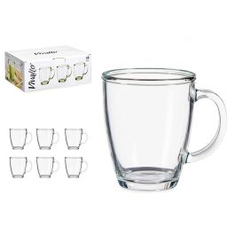 Vivalto Taza de Vidrio con Asa para Desayuno 370 ml Transparente – Apta Lavavajillas, 12x10.5x9 cm (24 Unidades) Precio: 30.62268. SKU: B1BVSNDTQ5