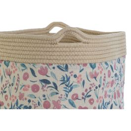 DKD Home Decor Cesta Shabby Natural Multicolor 35 x 38 x 35 cm (4 Unidades)