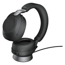 Jabra Evolve2 85 Auriculares Inalámbricos y Alámbricos Stereo UC con Estación de Carga y Link 380 USB-C, Negro
