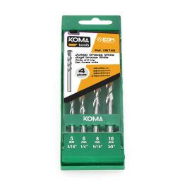 Koma Tools Broca Widia Standard 4 uds Ø 5x85mm, Ø 6x100mm, Ø 8x120mm, Ø 10x120mm para Ladrillo Hormigón Azulejos Mármol Piedra Precio: 3.50000002. SKU: S7906455