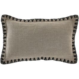 DKD Home Decor Cojín Tradicional de Lino Natural 30 x 50 cm (2 Unidades)
