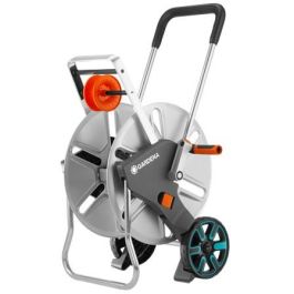 Gardena AquaRoll L Easy Enrollador de Manguera con Ruedas y Tambor Metálicos. Capacidad 100m (Ø13mm) / 80m (Ø15mm). Estable