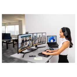 Kensington Auriculares Gaming H3000 PROVC, Diadema Bluetooth 5.2, Negro, 60h Batería, Cancelación Ruido, Micrófono Boom, USB-C, Para PC, PS, Xbox, Android, iOS