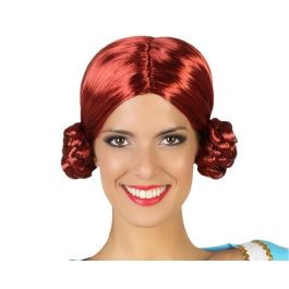 Peluca Tirolesa Pelirroja Con Moños Accesorio Temática Edad Media Adulto