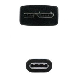Cable USB a micro USB NANOCABLE 10.01.1201-BK Negro 1 m