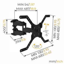 NANOOK Soporte de pared giratorio para televisores de 40 a 65 pulgadas - Inclinable - Soporte de pared para televisores LCD, LED, QLED y OLED