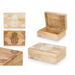 Caja Rectangular Grande Hamsa Giftdecor 25.5x8x17.4 cm - Madera, Colores Surtidos (6 Unidades) Precio: 48.50000045. SKU: B1AXYXDK2G