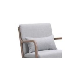 DKD Home Decor Silla Scandi de Roble y Poliéster Gris Claro 55 x 84 x 48 cm, altura asiento 50cm