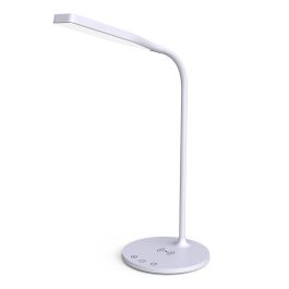 Muvit iO Lámpara Sobremesa Smart WiFi, Carga Inalámbrica y USB, Control Táctil y por Voz (Google Home, Alexa, Siri)