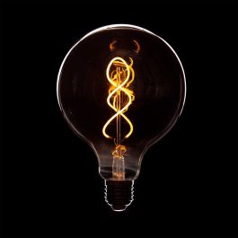 Bombilla LED E27 Filamento G125 Clásica 4W 380Lm 2000ºK Blanco Cálido 360º 40.000H 220V IP25 WR-G125-4W-R-SG