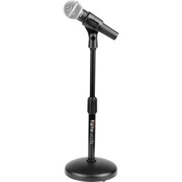 Soporte De Micro De Sobremesa Base Redonda Con Altura Regulable