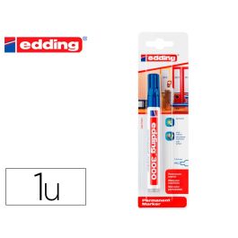 Rotulador Edding Marcador Permanente 3000 Azul N.3 Punta Redonda 1,5-3 mm Blister De 1 Unidad