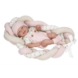 Muñecas Arias Muñeca Zoe Elegance 42 cm Rosa con Cojín (Cuerpo Vinilo, Niña)